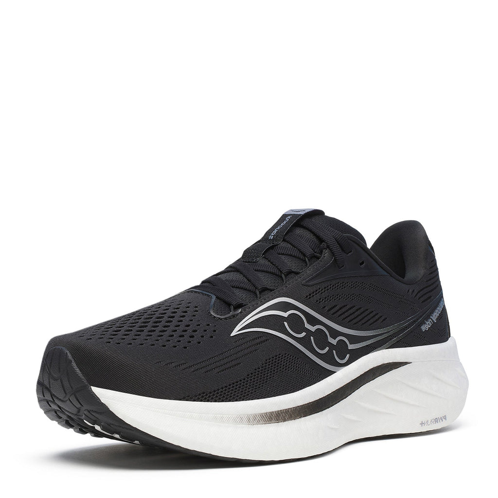 Men's Saucony Ride 18 Running Shoe - Wide Width BLACK S21001-100