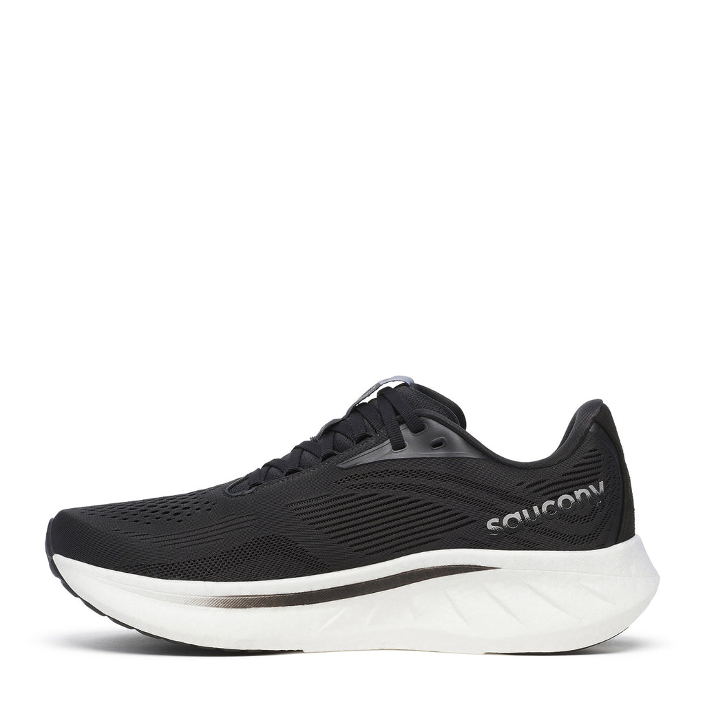 Men's Saucony Ride 18 Running Shoe - Wide Width BLACK S21001-100