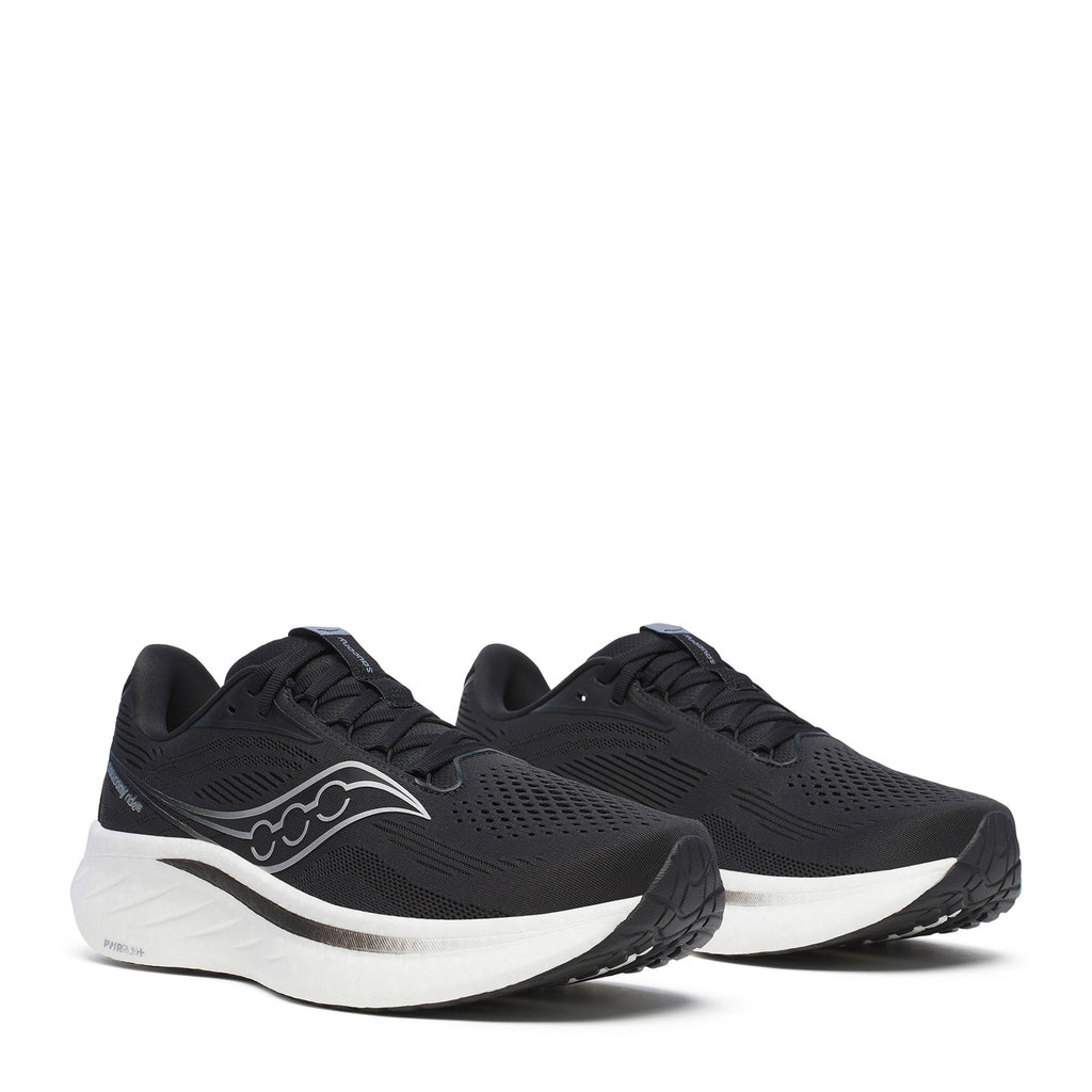 Men's Saucony Ride 18 Running Shoe - Wide Width BLACK S21001-100