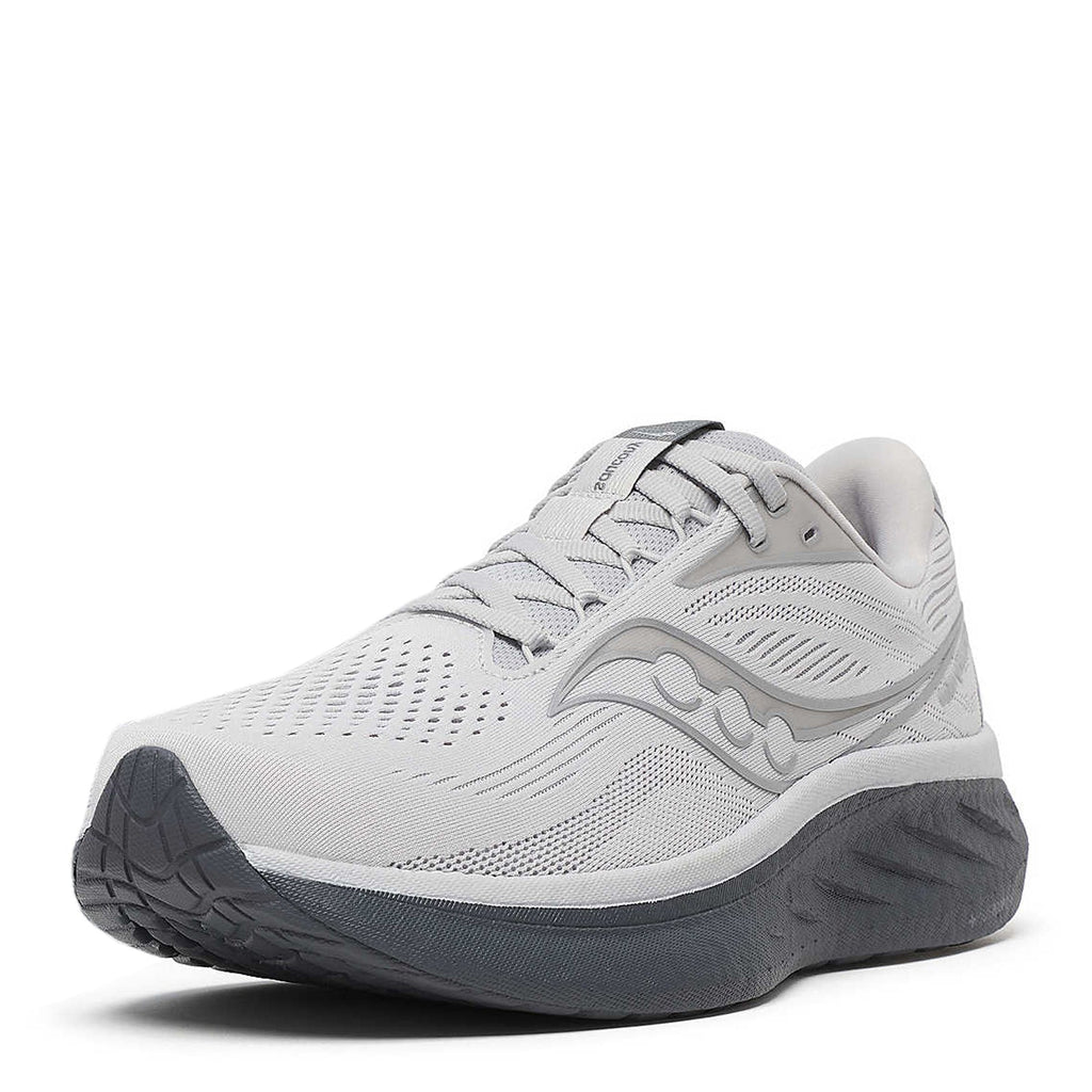 Men's Saucony Ride 18 Running Shoe - Wide Width Cloud/Shadow S21001-103