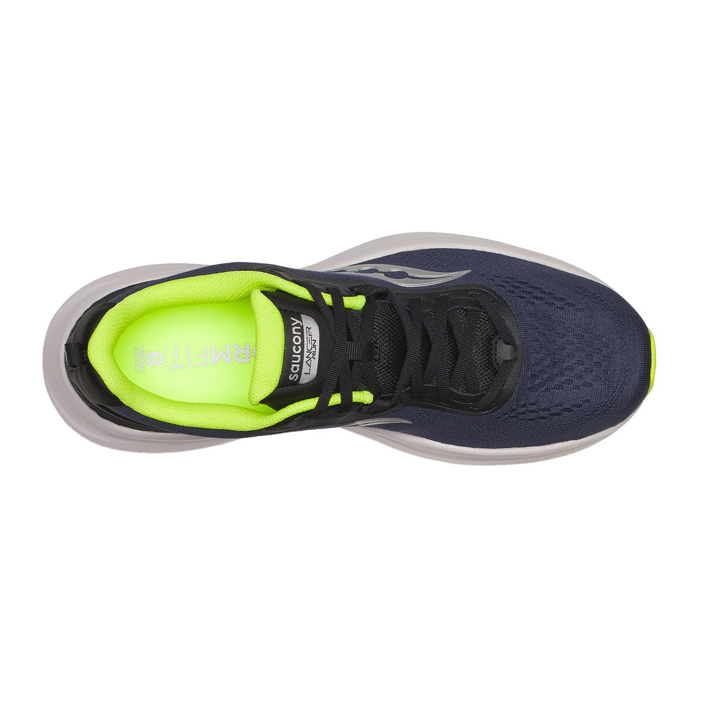 Men's Saucony Lancer Run Running Shoe NAVY / CITRON S21048-102