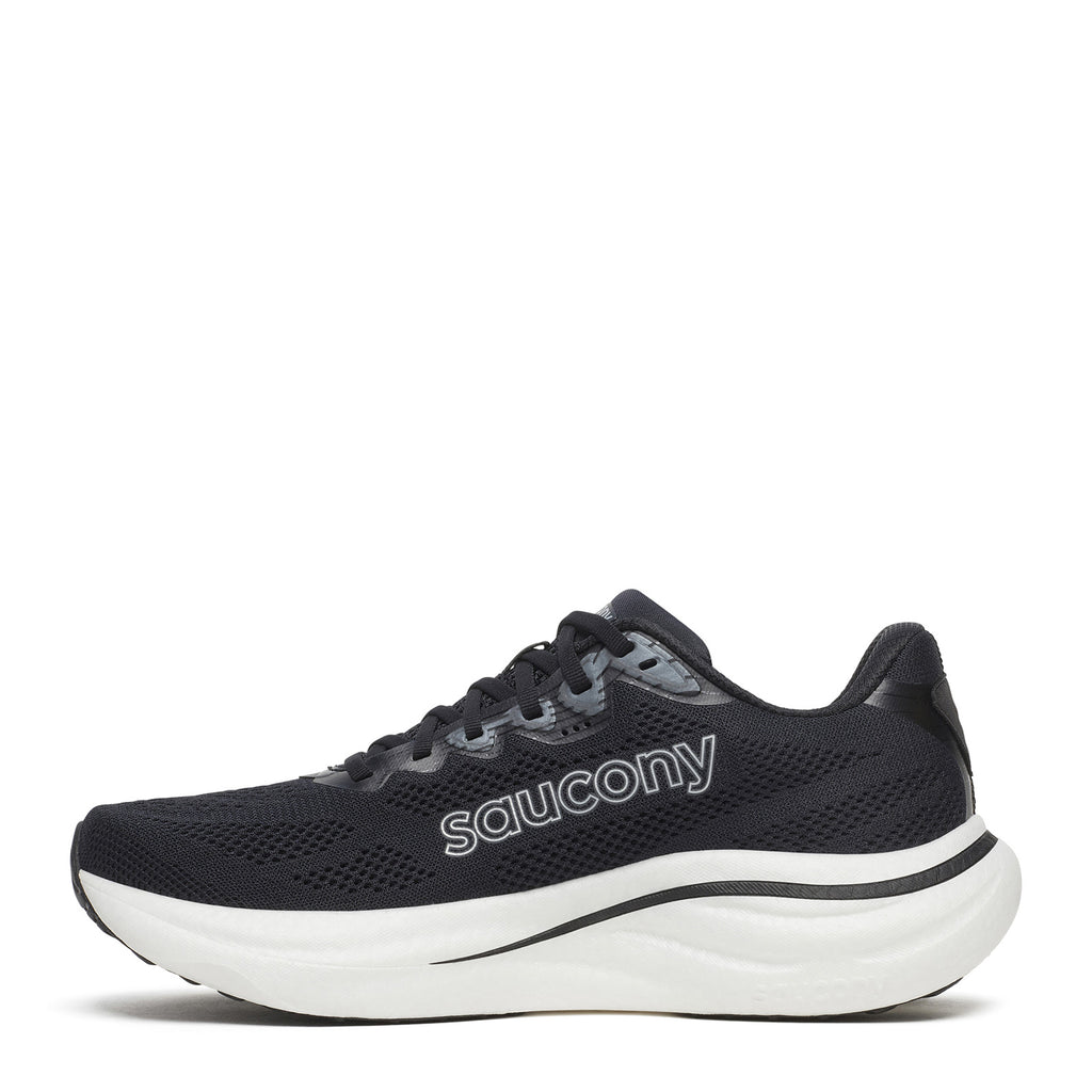 Men's Saucony Ride 19 Running Shoe BLACK/SILVER S21055-100