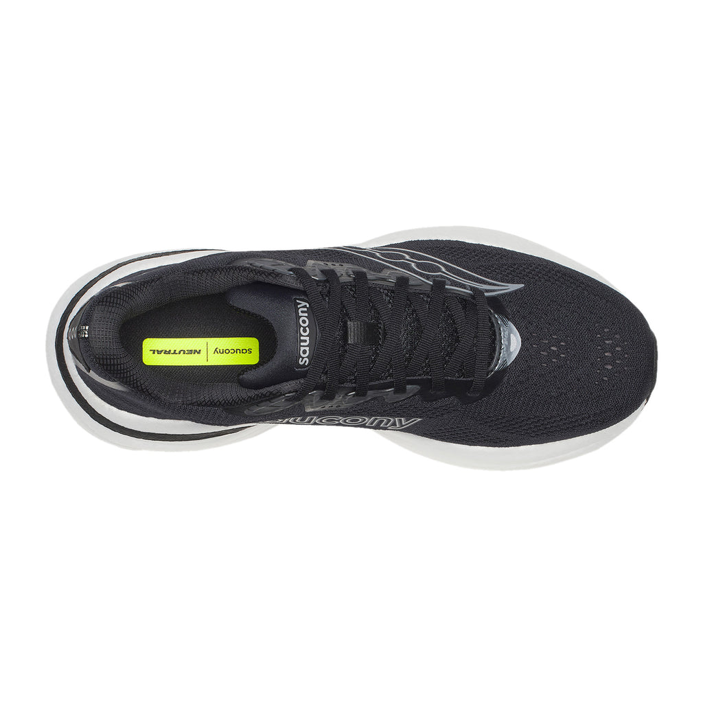 Men's Saucony Ride 19 Running Shoe BLACK/SILVER S21055-100