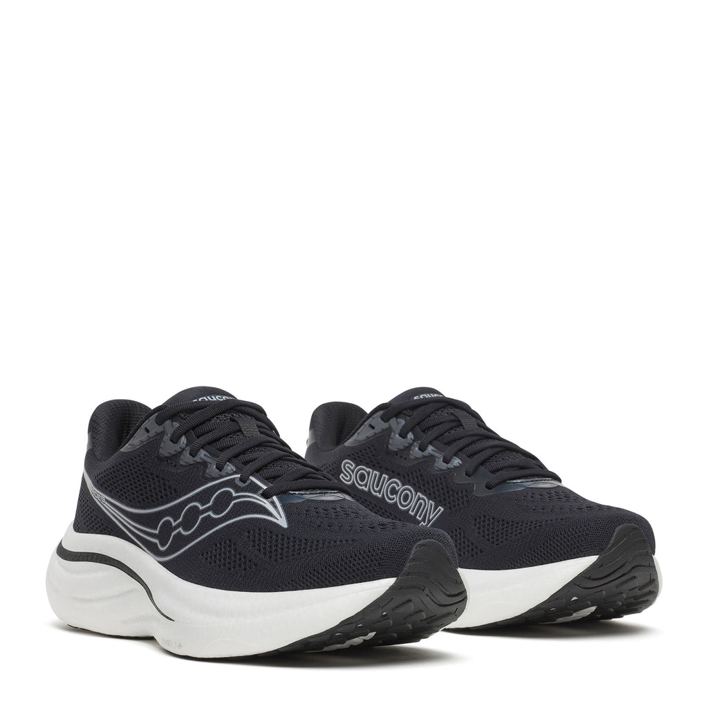 Men's Saucony Ride 19 Running Shoe BLACK/SILVER S21055-100