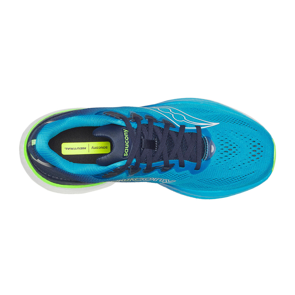 Men's Saucony Ride 19 Running Shoe COBALT / SLIME S21055-150