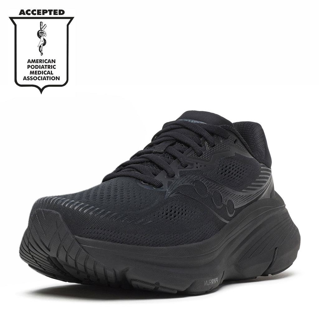 Men's Saucony Guide 19 Running Shoe - Wide Width SOLID BLACK S21059-101