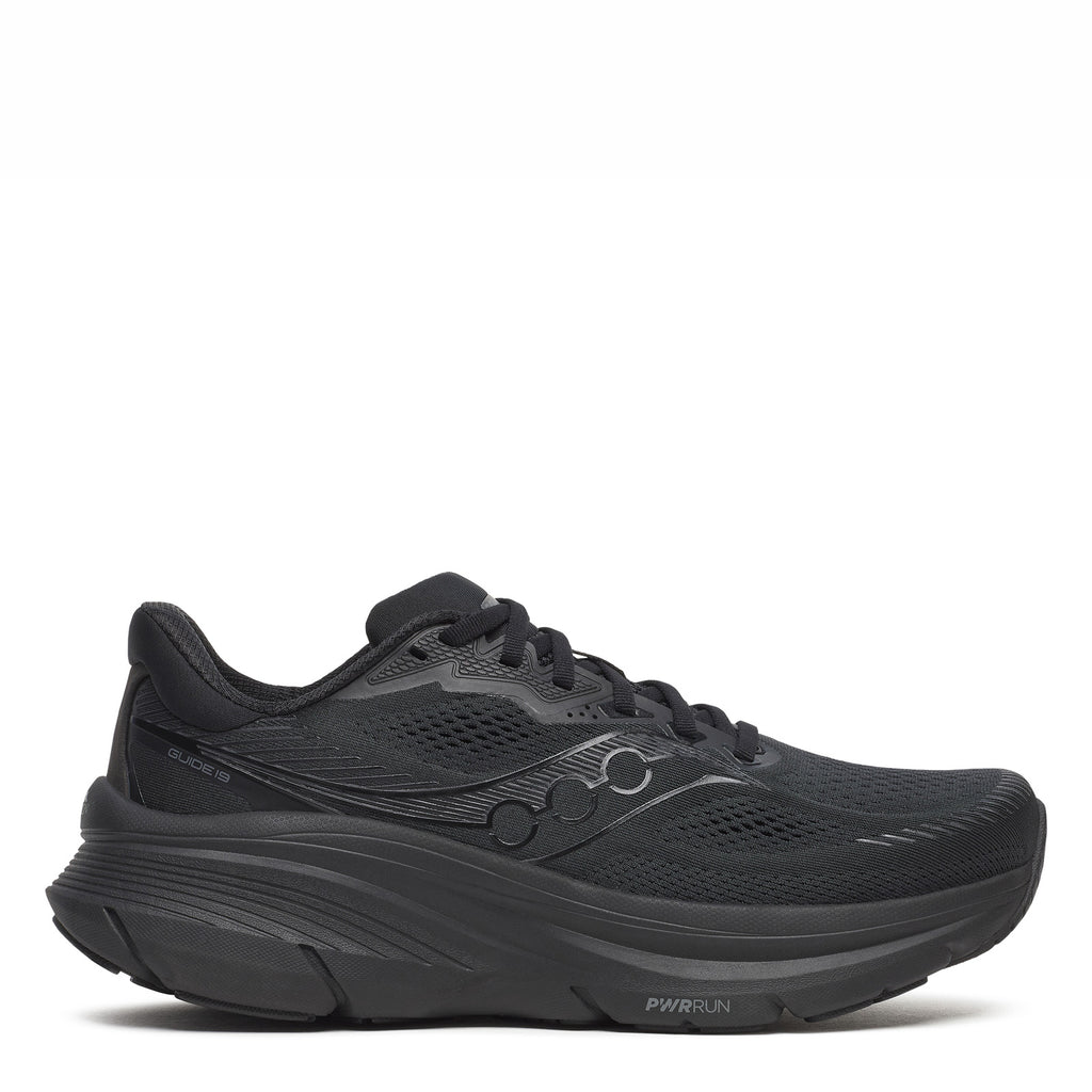 Men's Saucony Guide 19 Running Shoe - Wide Width SOLID BLACK S21059-101