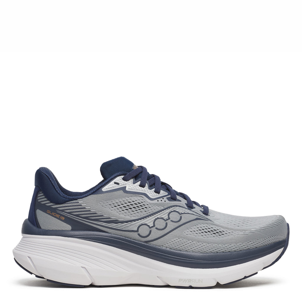 Men's Saucony Guide 19 Running Shoe - Extra Wide Width FOSSIL / NAVY S21060-118