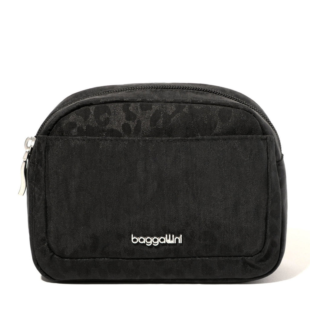 Women's Baggalini Small Pocket Cosmetic Bag BLACK CHEETAH SCP937-BLKCHEET