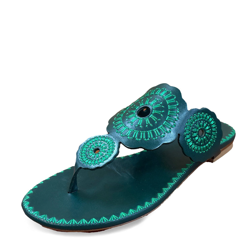 Women's Tuccia Di Capri Solaro Sandal GREEN SOL-FOR
