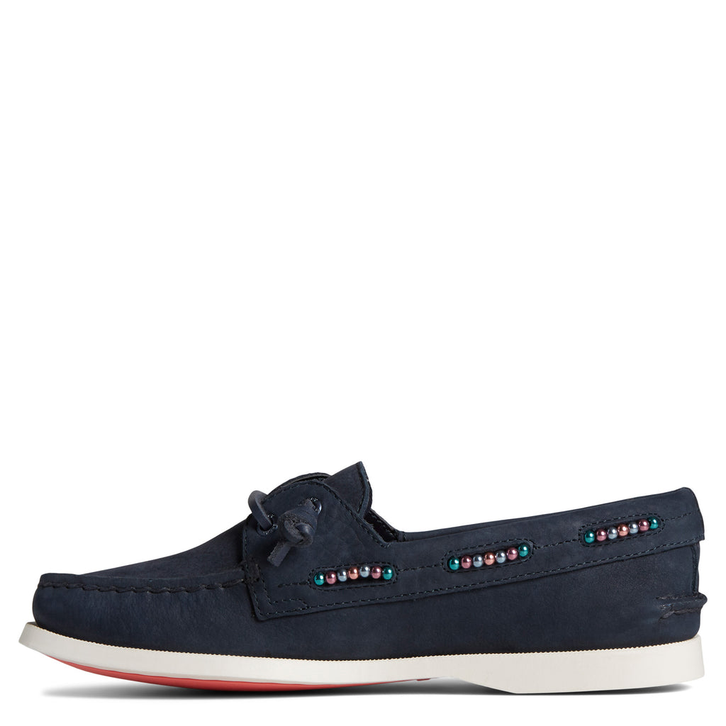 Women's Sperry Authentic Original 2-Eye Beaded Boat Shoe NAVY STS88371