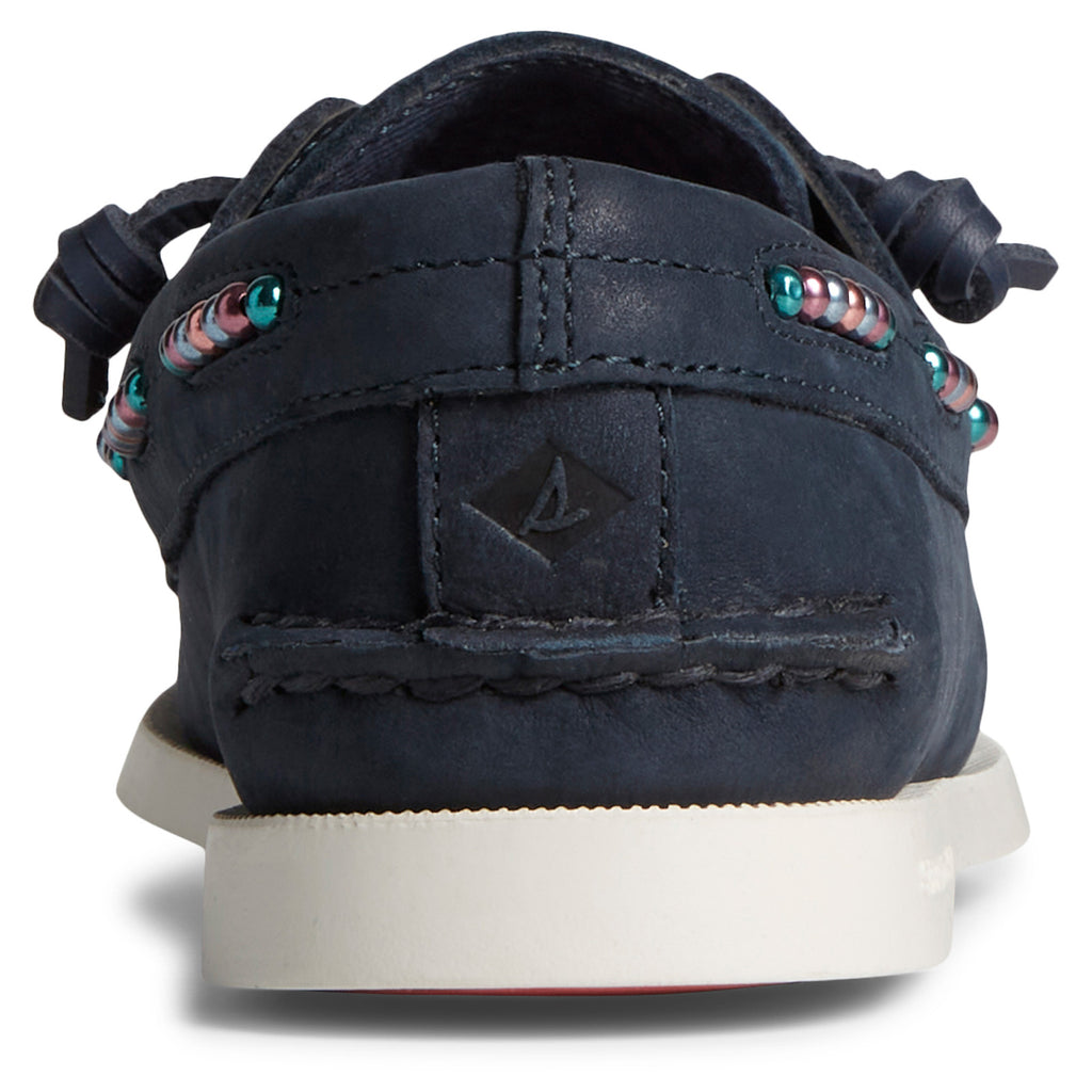 Women's Sperry Authentic Original 2-Eye Beaded Boat Shoe NAVY STS88371