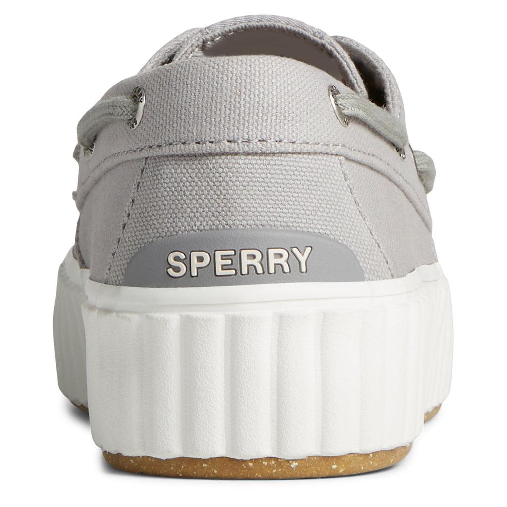 Women's Sperry Pier Wave Boat Platform Sneaker GREY STS88790