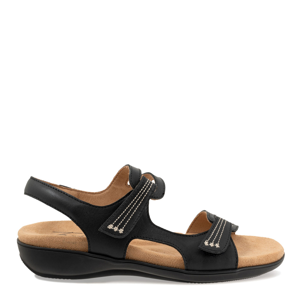 Women's Trotters Katarina Sandal BLACK LEATHER T2626-013