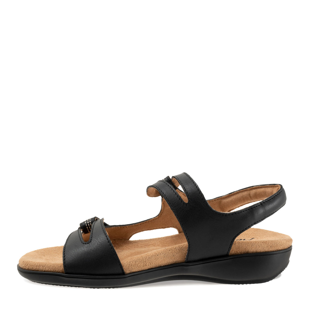 Women's Trotters Katarina Sandal BLACK LEATHER T2626-013