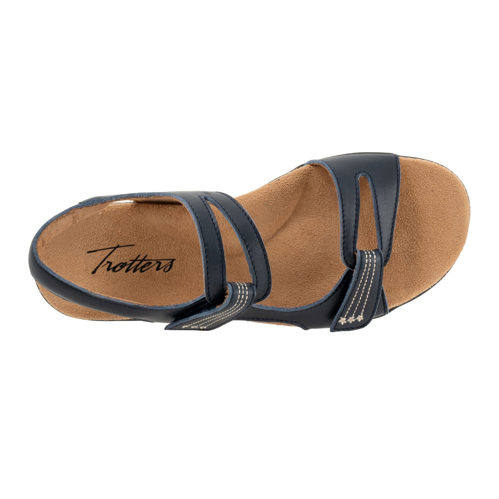 Women's Trotters Katarina Sandal NAVY LEATHER T2626-400