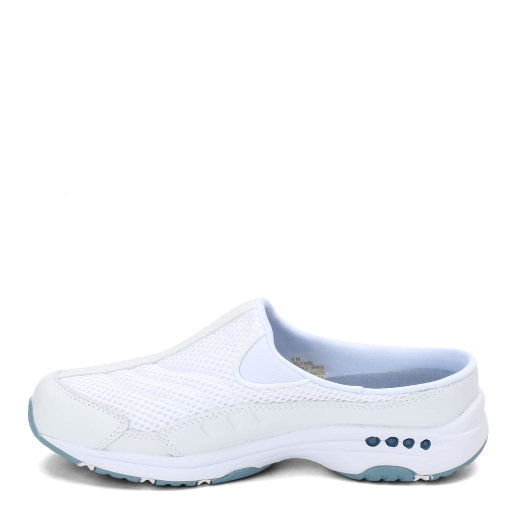 Women's Easy Spirit Traveltime Classic Clog WHITE / LIGHT BLUE TRAVELTIMEWTBLU