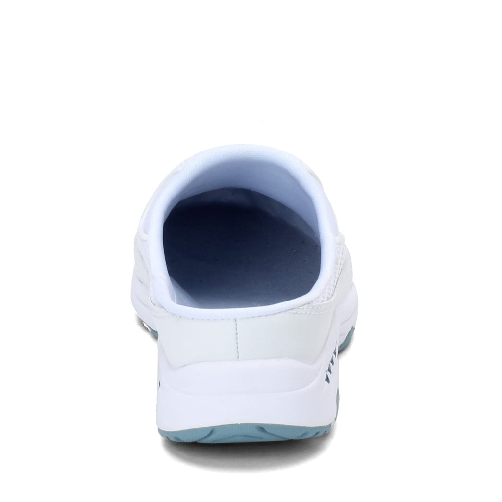 Women's Easy Spirit Traveltime Classic Clog WHITE / LIGHT BLUE TRAVELTIMEWTBLU