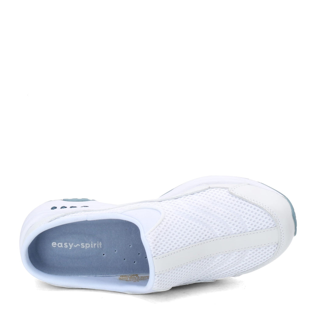 Women's Easy Spirit Traveltime Classic Clog WHITE / LIGHT BLUE TRAVELTIMEWTBLU