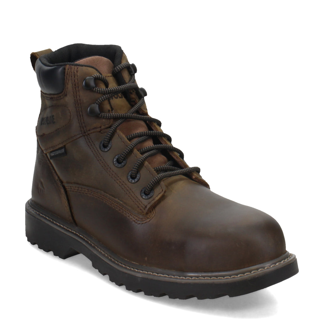 Men's Wolverine Boots Floorhand 6 inch Waterproof Steel Toe Work Boot CANTEEN W080080