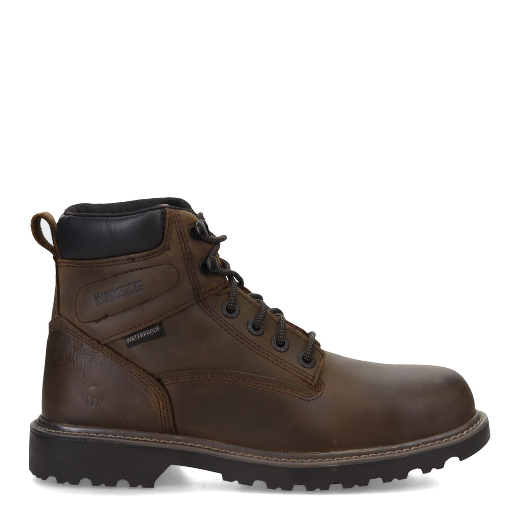 Men's Wolverine Boots Floorhand 6 inch Waterproof Steel Toe Work Boot CANTEEN W080080