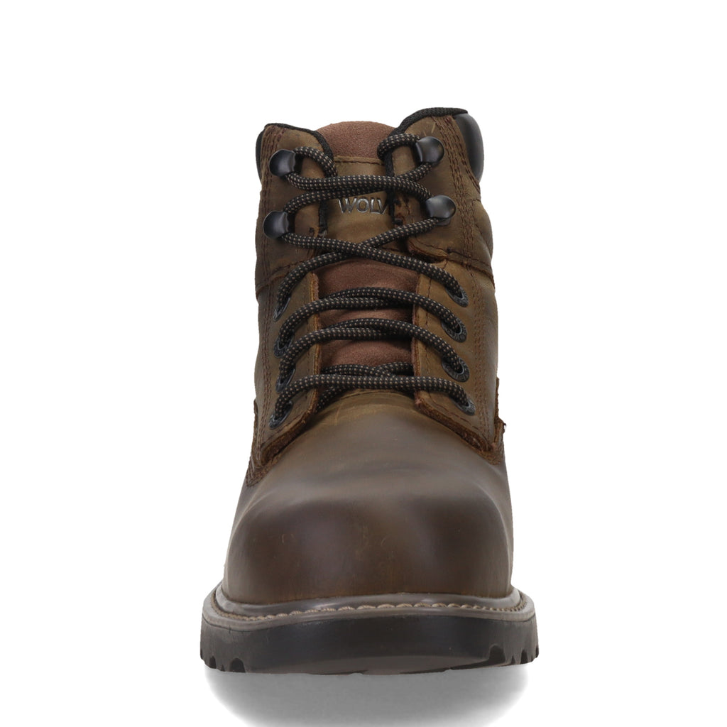 Men's Wolverine Boots Floorhand 6 inch Waterproof Steel Toe Work Boot CANTEEN W080080