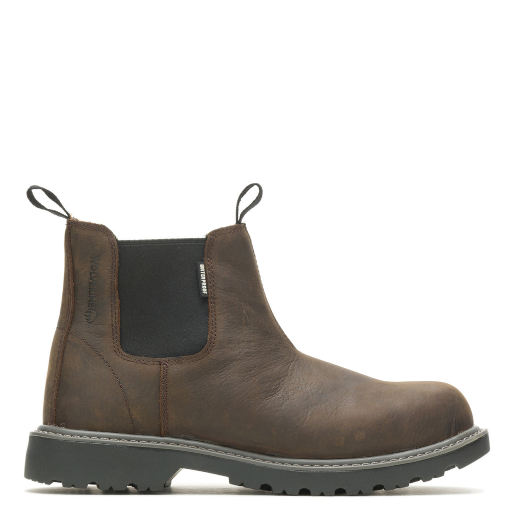 Men's Wolverine Boots Floorhand Romeo Soft Toe Work Boot DARK BROWN W220030