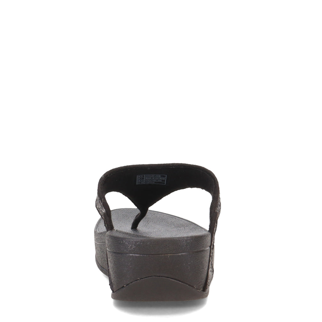 Women's FitFlop Lulu Glitter Thong Sandal BLACK GLITTER X03-339