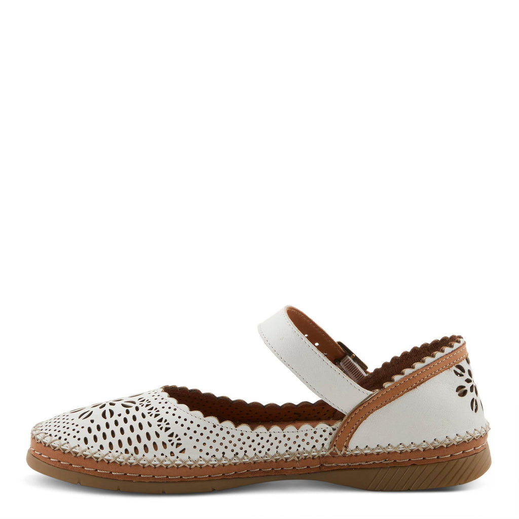 Women's Spring Step Zabelle Flat WHITE ZABELLE-W