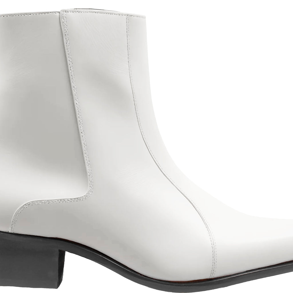 Men's Stacy Adams Santos Side Zip Boot (Preorder Only) WHITE 24855-100